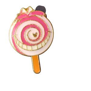 Disney Cheshire Lollipop Trading Pin Cat Alice Hong Kong Hidden Mickey
